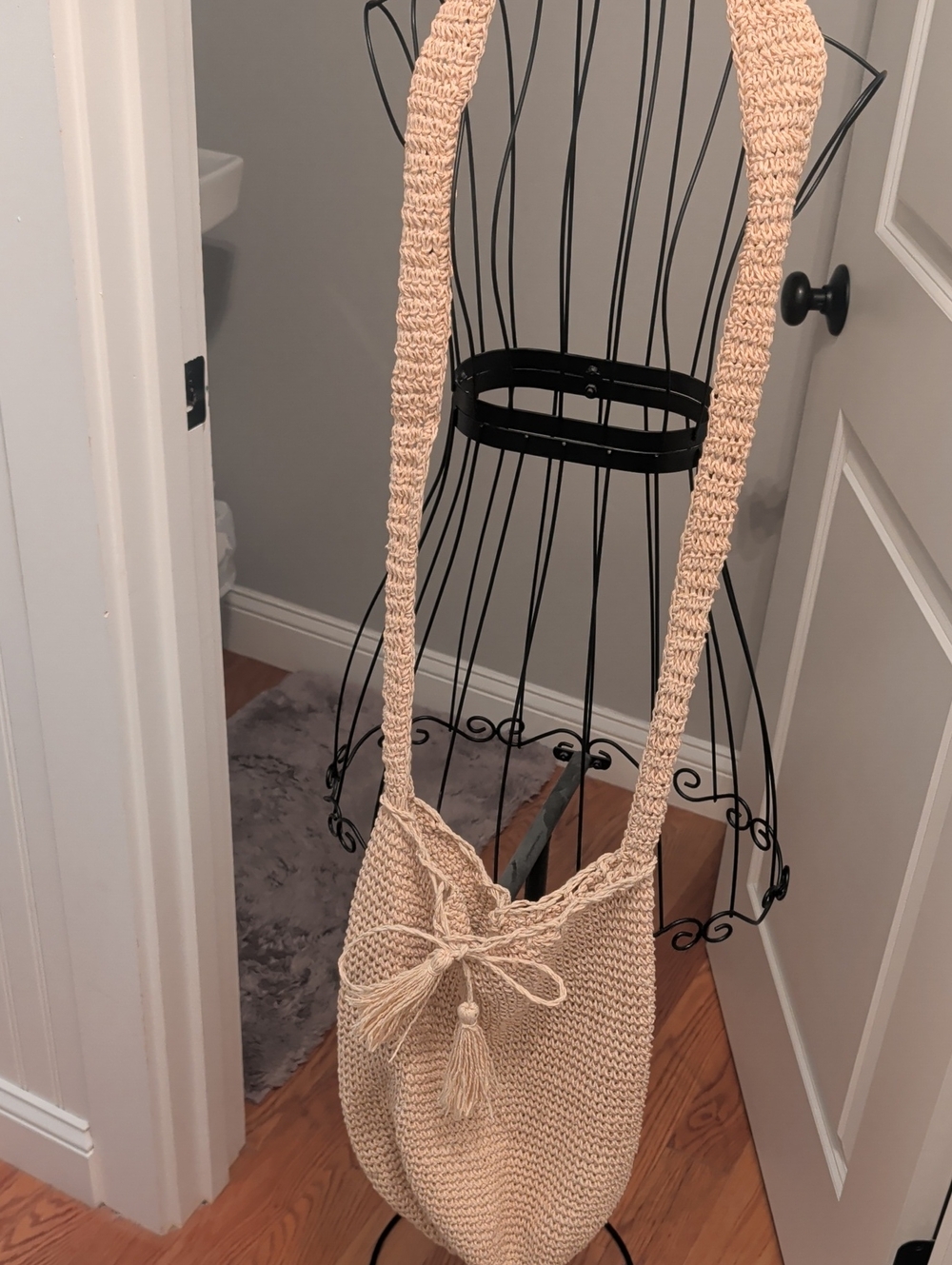 J Crew Woven Tassel Crossbody